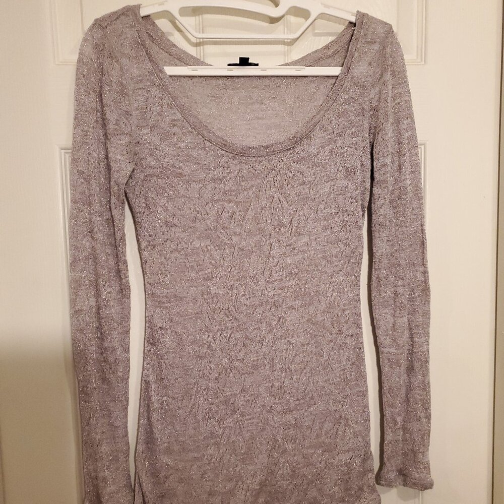 Scoop Neck Lightweight Gold/Tan Tunic, Size Small, Express